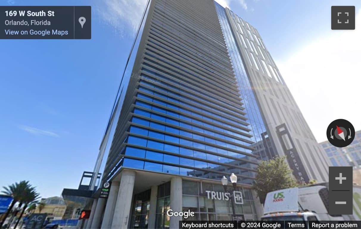 Street View image of 333 South Garland Avenue, Suite 1300, Orlando (Florida)