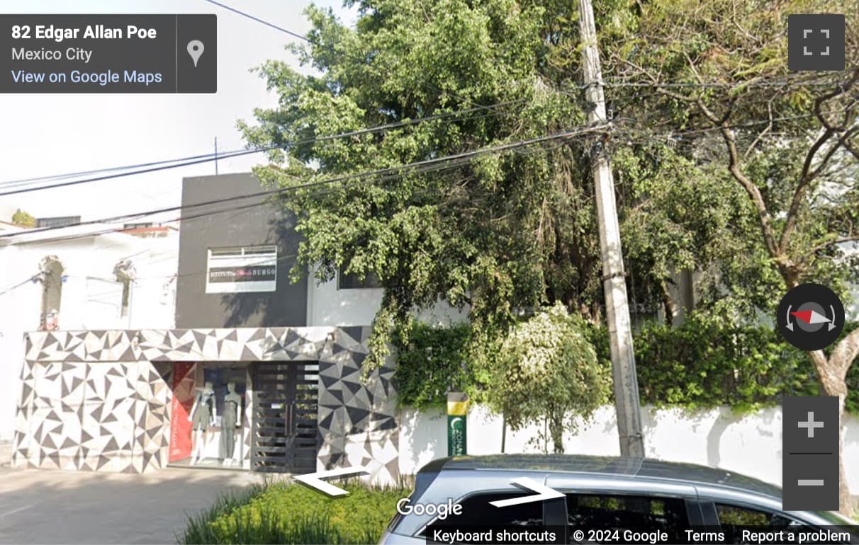 Street View image of Edgar Allan Poe 85 B, Colonia Polanco III, Mexico City