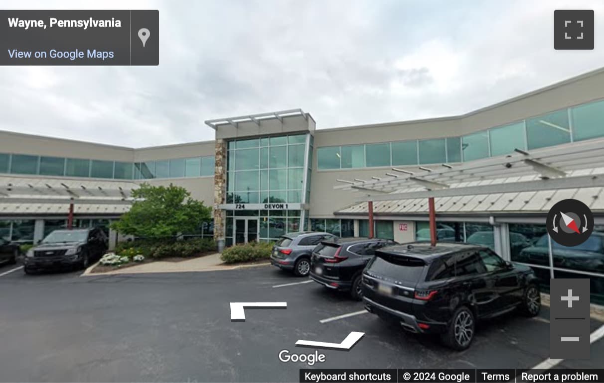 Street View image of 724 West Lancaster Avenue, 2nd Floor, Wayne, Pennsylvania