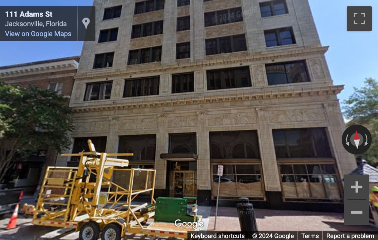 Street View image of 204-208 N Laura St, 8th & 9th floor, Jacksonville (Florida)