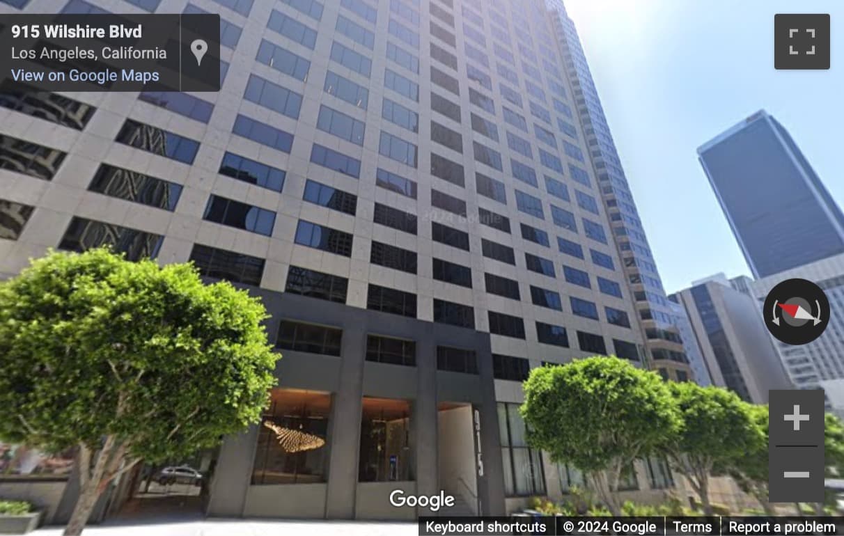 Street View image of 915 Wilshire Boulevard, Los Angeles, California