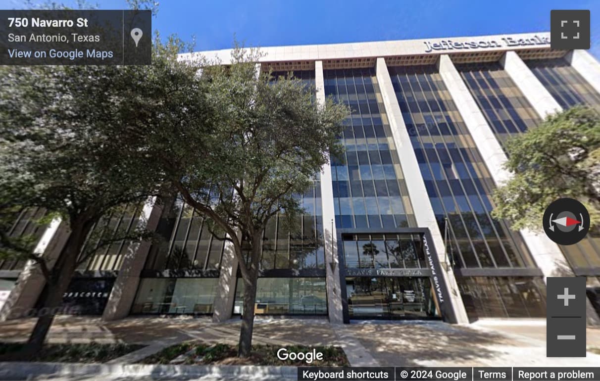 Street View image of 711 Navarro St, Suite 300, Travis Park Plaza, San Antonio, Texas