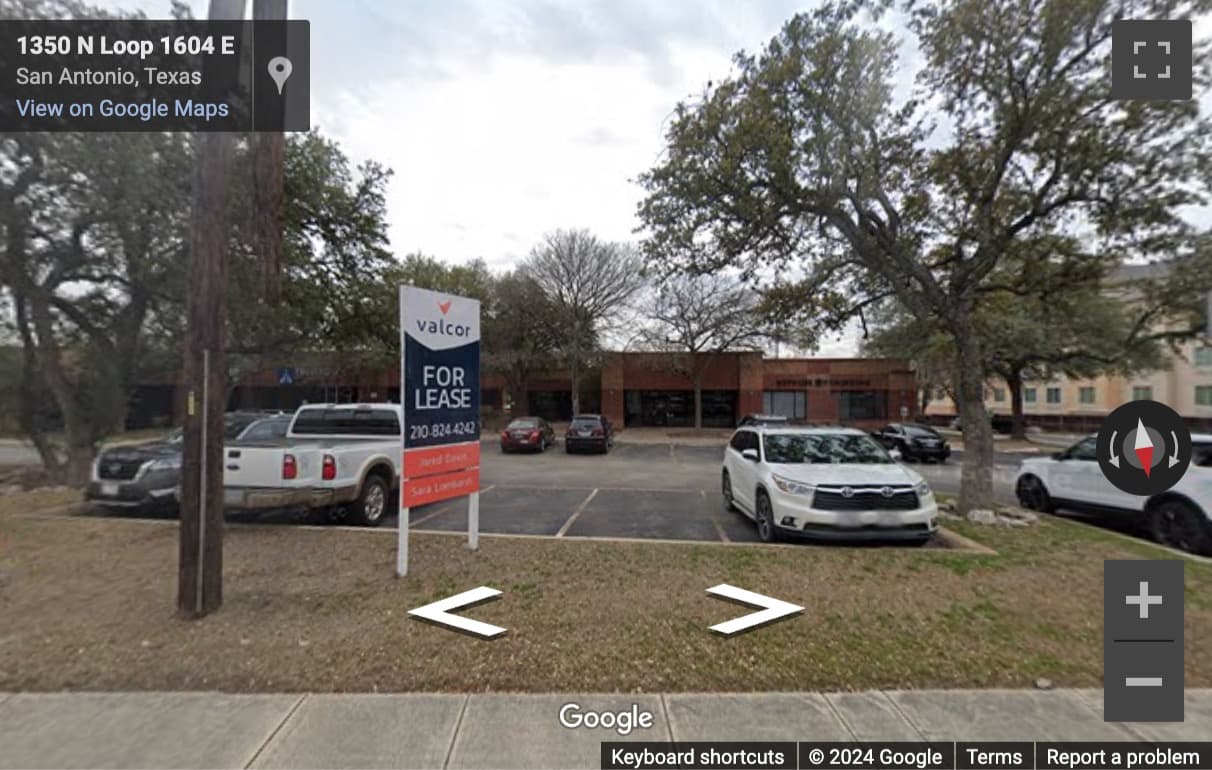 Street View image of 1350 North Loop 1604 East, 1st Floor, San Antonio, Texas