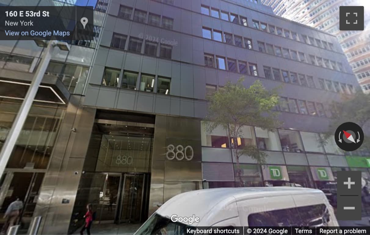 Street View image of 880 3rd Avenue, 5th floor, New York City