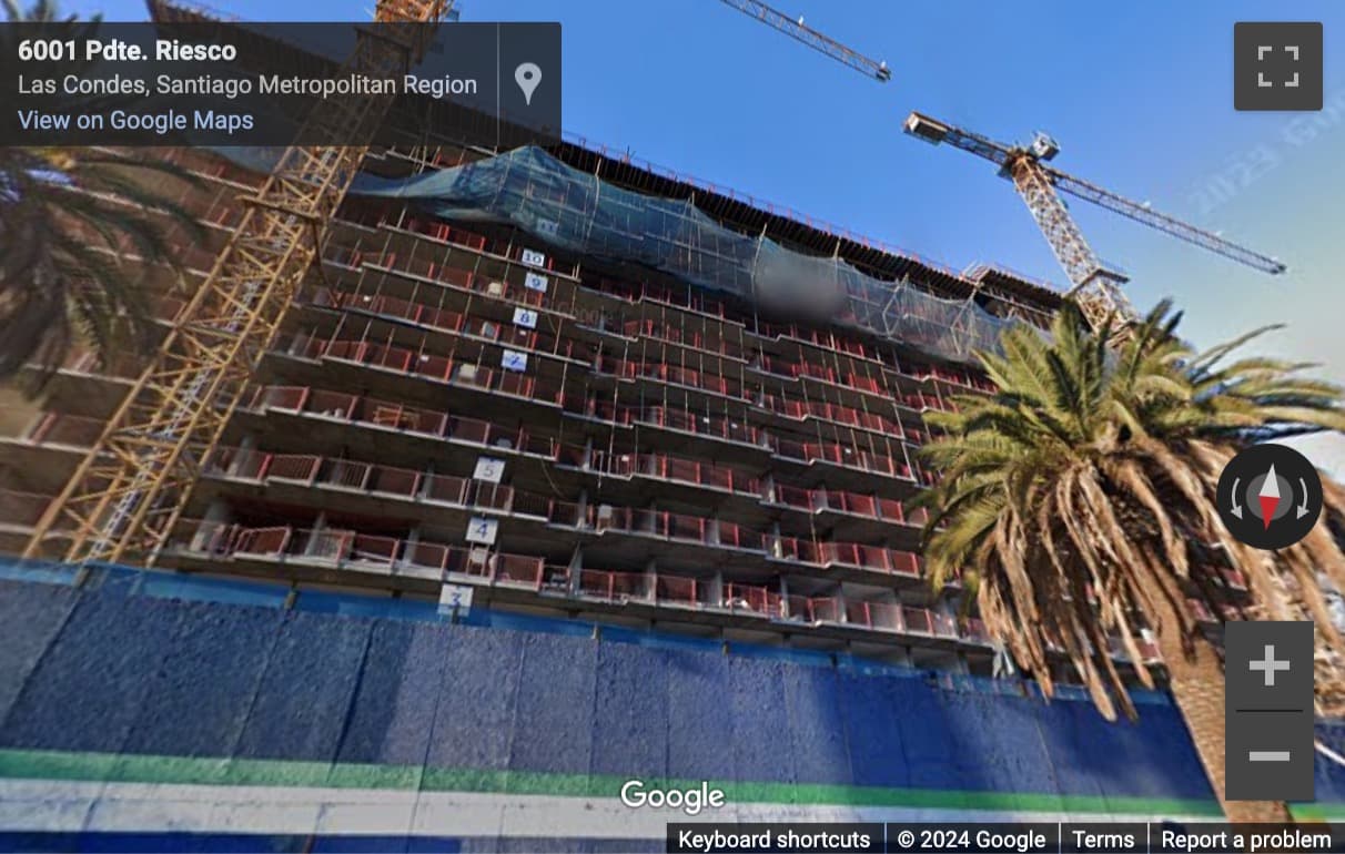 Street View image of Presidente Riesco 6007, Las Condes, Santiago