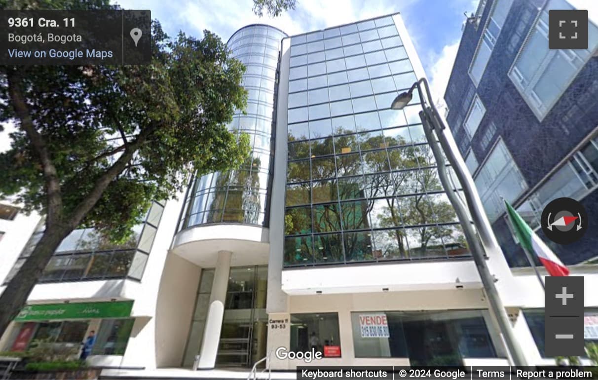 Street View image of Carrera 11 No. 93-53, Piso 7, Localidad de Chapinero, Bogota